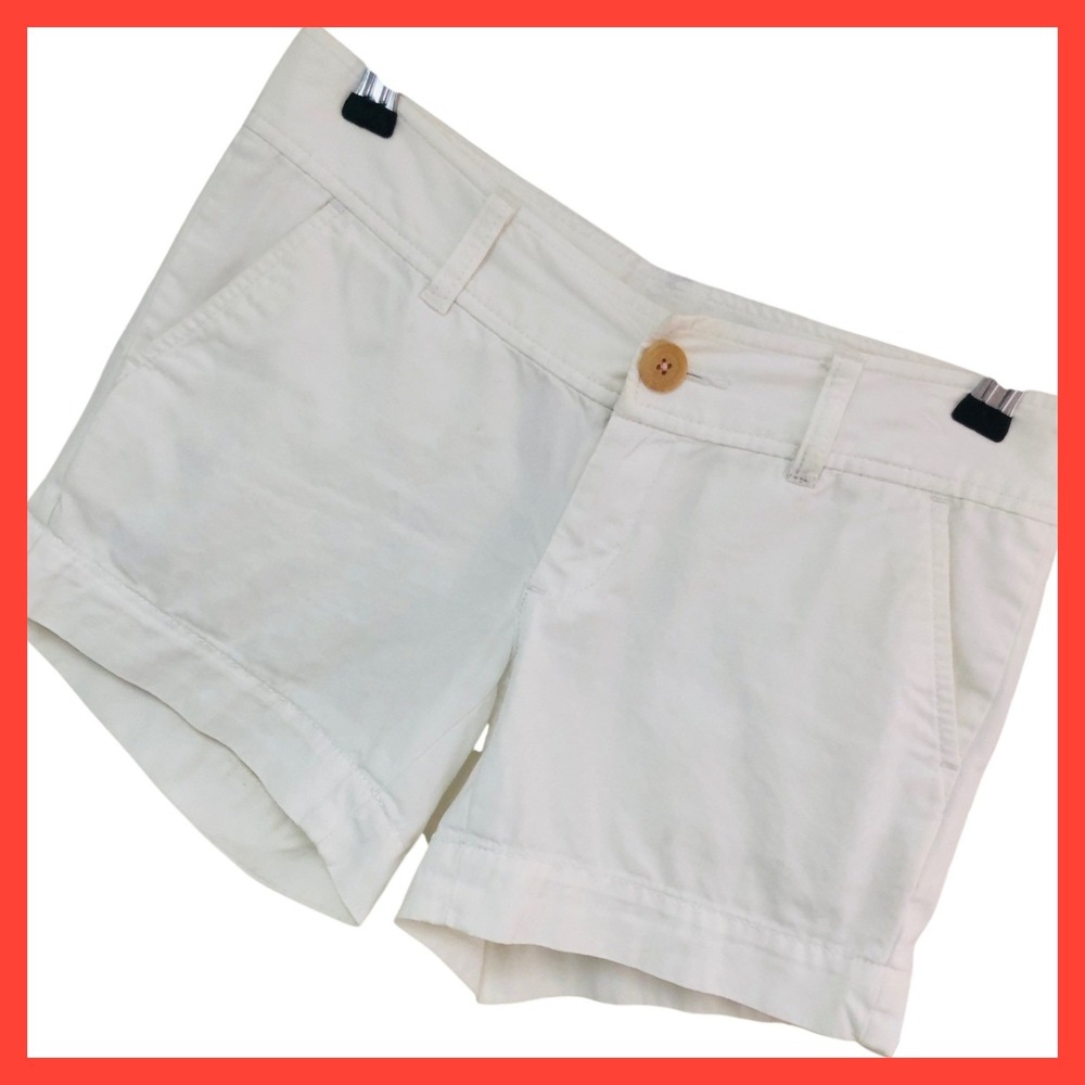 Lilly Pulitzer Callahan‎ Shortie Shorts Womens 29x4.5 White Chino Beachy Preppy